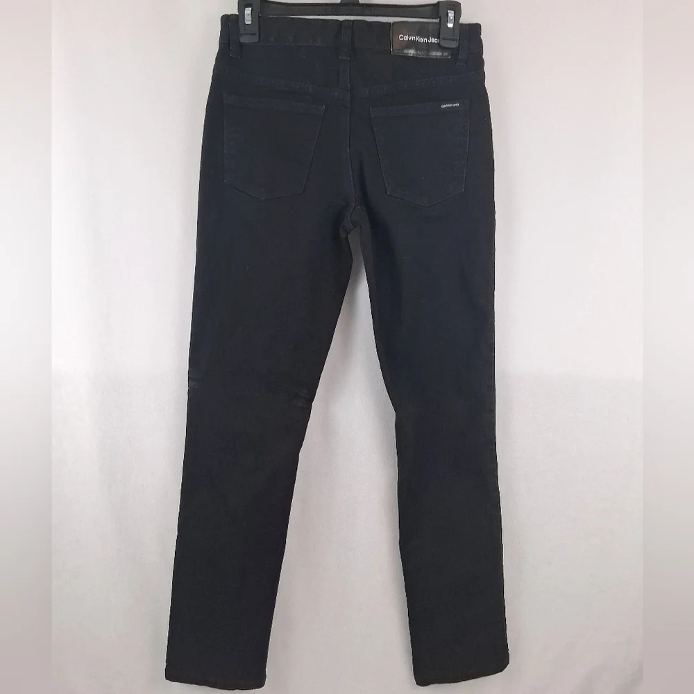 Calvin Klein Boys Slim Fit Straight Leg Black Jeans Sz14 - Picture 8 of 8